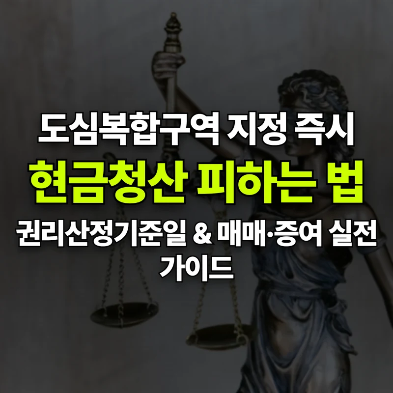 VOL.08 입주권 날아가는 '현금청산' 피하는 법: 권리산정일 완벽 안내 - PART 2. 토지등소유자 권리와 보상/분양 체계 | 도심복합개발 백과사전 썸네일 인포그래픽