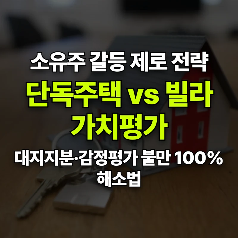 VOL.11 단독주택 vs 빌라 감정평가: 내 땅 지분 가치는 얼마? - PART 2. 토지등소유자 권리와 보상/분양 체계 | 도심복합개발 백과사전 썸네일 인포그래픽