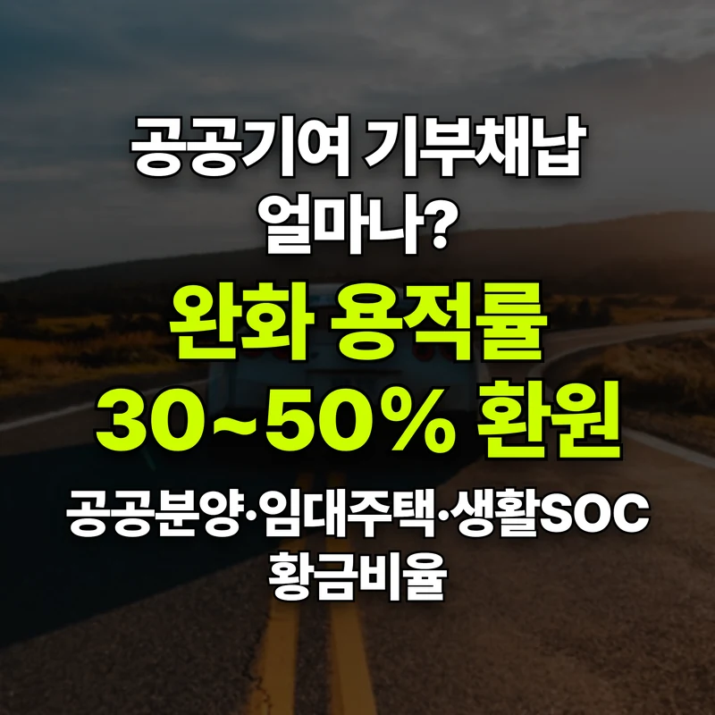 VOL.15 공공기여(기부채납)는 얼마나? 30~50% 환원의 실전 산식 - PART 3. 사업성 분석과 경제적 혜택 | 도심복합개발 백과사전 썸네일 인포그래픽
