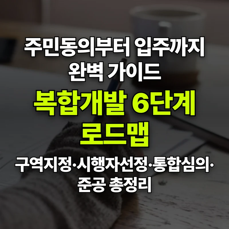 VOL.19 주민제안부터 입주까지: 도심복합개발 6단계 완벽 로드맵 - PART 4. 사업 추진 절차와 단계별 안내 | 도심복합개발 백과사전 썸네일 인포그래픽