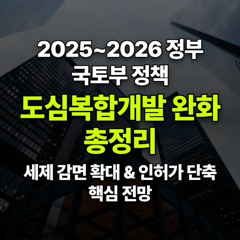 VOL.45 2025~2026 정부 공급 대책: 도심복합개발이 주택 시장의 핵심인 이유 - PART 8. 미래 전망과 정책 동향 | 도심복합개발 백과사전 썸네일 인포그래픽